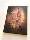 Bronze RRP £120 by lisa vallo art, Painting, Mixed Media on Canvas