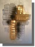 Golden Touch RRP £150 by lisa vallo art, Painting, Mixed Media on Canvas