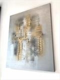 Grey Blend by lisa vallo art, Painting, Mixed Media on Canvas