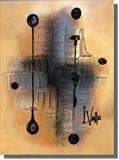 Industrial Amber by lisa vallo, Painting, Mixed Media on Canvas