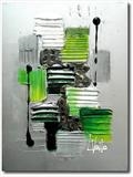 Lime Sparkle  SOLD by lisa vallo art, Painting, Mixed Media on Canvas