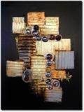 Mid Bronze by lisa vallo art, Painting, Mixed Media on Canvas