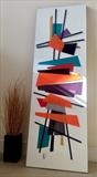 Mid-Century Madness MADE TO ORDER ONLY by lisa vallo art, Painting, Mixed Media on Canvas