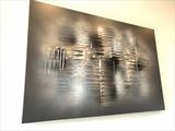 Mirror Grey by lisa vallo art, Painting, Mixed Media on Canvas