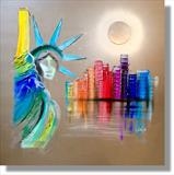 New York Fever WAS £340 by lisa vallo art, Painting, Mixed Media on Canvas