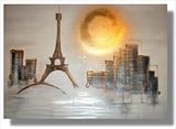 Parisienne Sunset (Commissioned piece) by lisa vallo, Painting, Mixed Media on Canvas