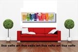 Rainbow (vertical/horizontal) by lisa vallo art, Painting, Mixed Media on Canvas