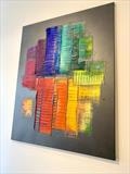 Rainbow by lisa vallo art, Painting, Mixed Media on Canvas