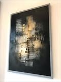 Urban Black by lisa vallo art, Painting, Mixed Media on Canvas