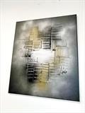 Urban Mirror by lisa vallo art, Painting, Mixed Media on Canvas